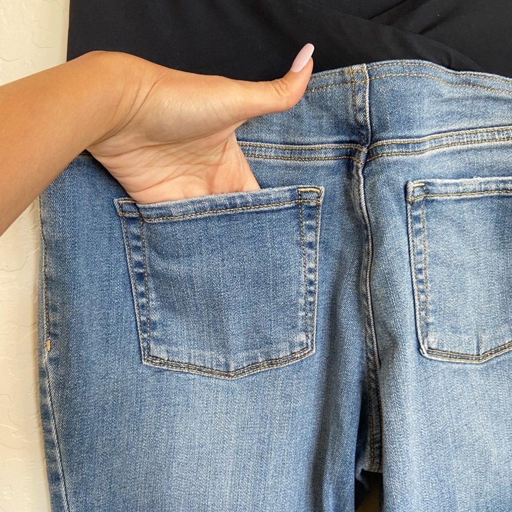 Isabel Maternity High Rise Crossover Jeans - Picture 8 of 13